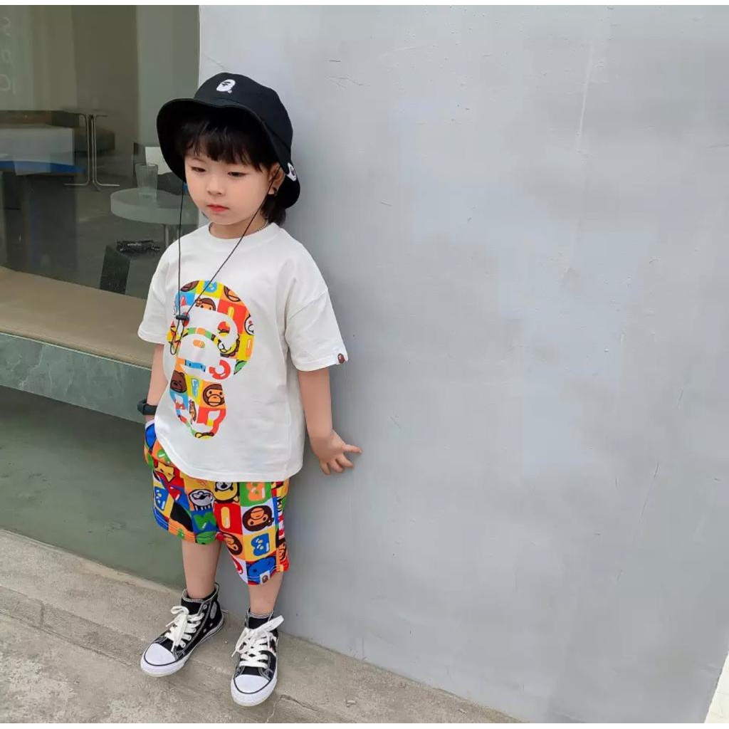 SETELAN ANAK BAJU ANAK BABYMILLOO  PUTIH 1-5 TAHUN BAJU ANAK LAKI LAKI BAJU ANAK PEREMPUAN SETELAN