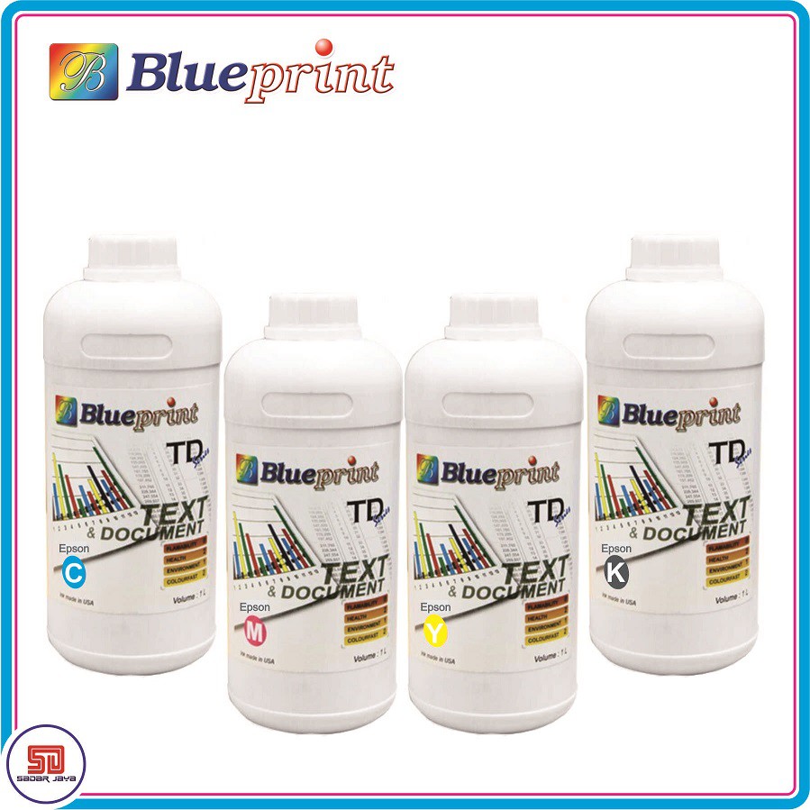 Blueprint Tinta 1 Liter Epson ( Cyan, Magenta, Yellow, Back )