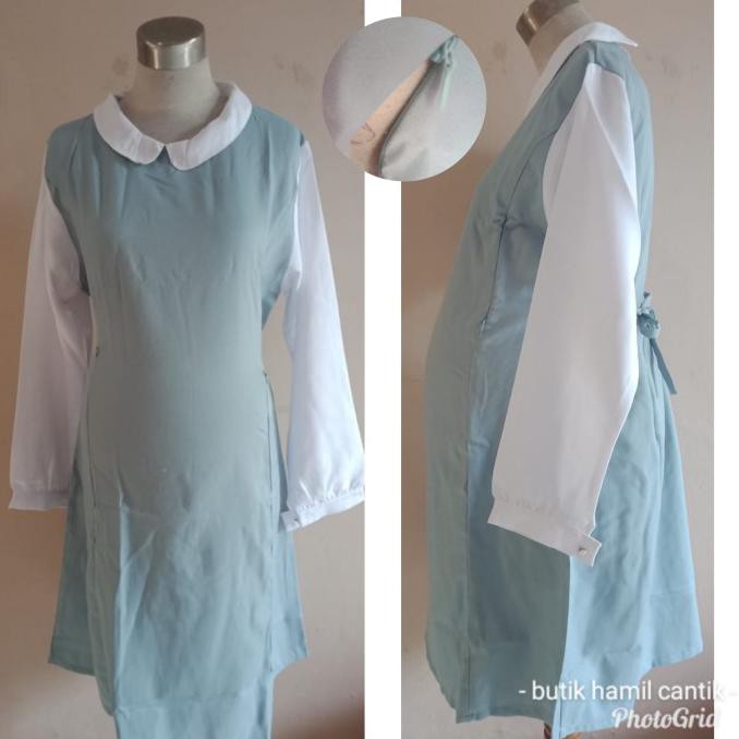 Feripuspa234 | Baju Tunik Dress Hamil Menyusui Kantor Kerja Natal Merah Kode 2392