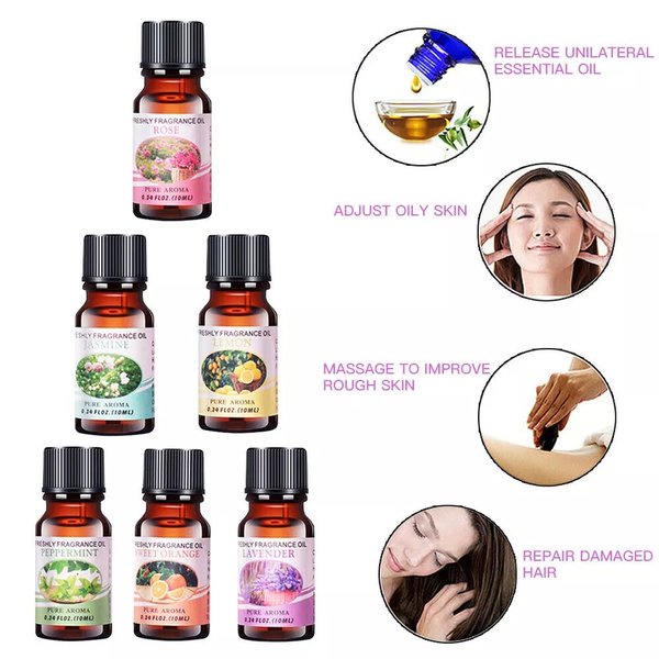 Essential Oil Minyak Diffuser Aromatherapy 6 in 1 10ml Premium Murni