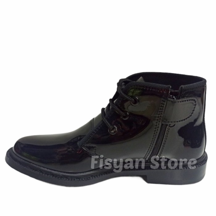 Sepatu PDH TNI | PDH Security/Satpam Tali dan Sleting Hitam Mengkilap