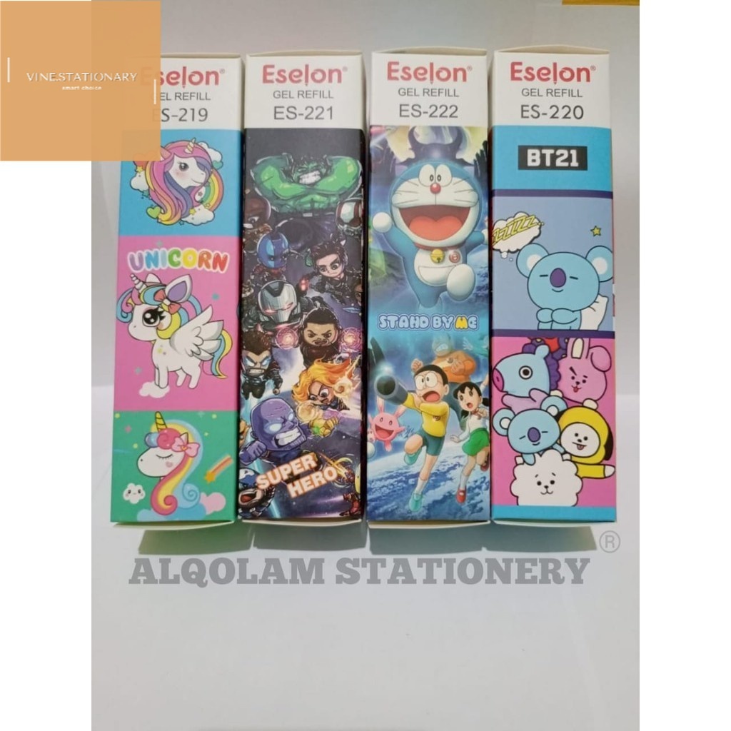 

SATU PACK ( 20 PCS ) REFILL GEL PEN Isi Ulang Pulpen Gel Karakter Animasi/ISI BOLPOIN