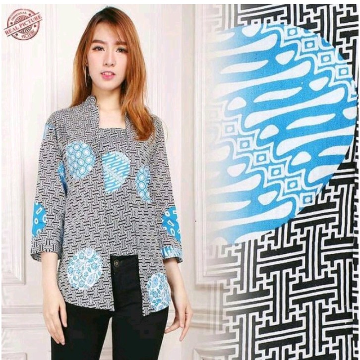 Blus BATIK Modern Wanita Kekinian,Untuk Kondangan dan Kerja