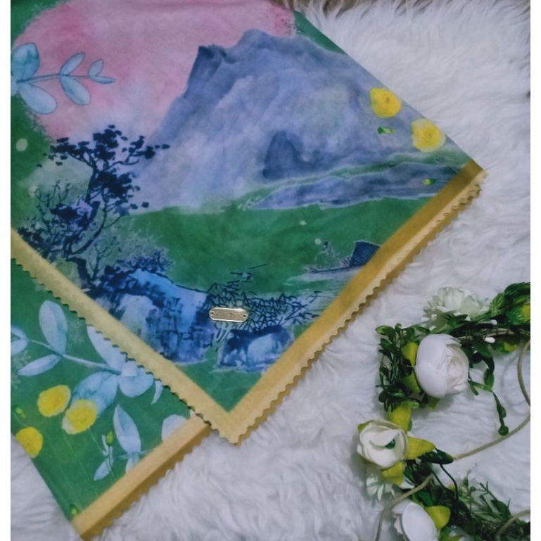 SCARF / HIJAB VOAL PREMIUM ULTRAFINE KAOLIN LAKE BELITONG