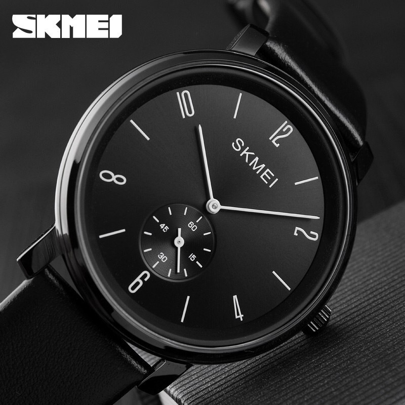 Jam Tangan Pria / Jam Tangan Kulit SKMEI 1398 Analog / Luxury Male Business Leather Strap / SKMEI