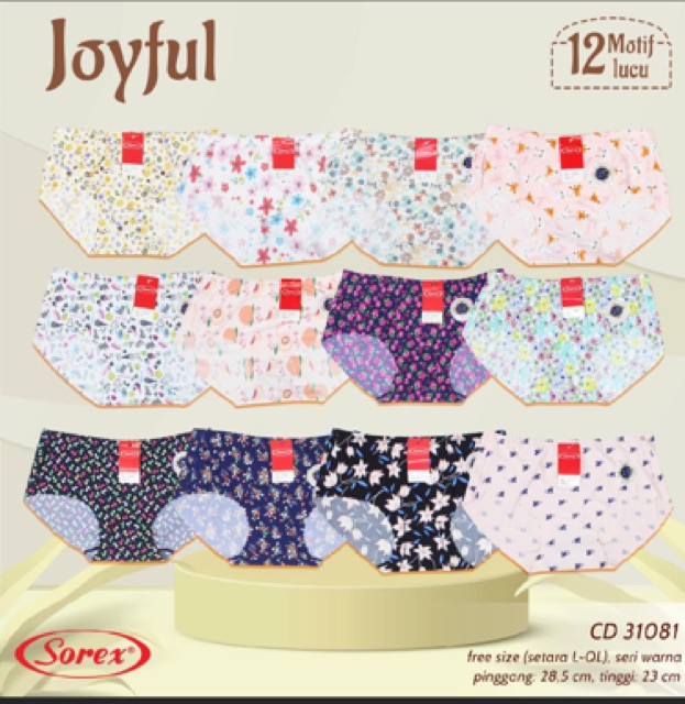 (3PCS) Celana Dalam Wanita Seamless Tanpa Jahitan 12 Motif Sorex 31081 SEAMLESS BESTSELLER