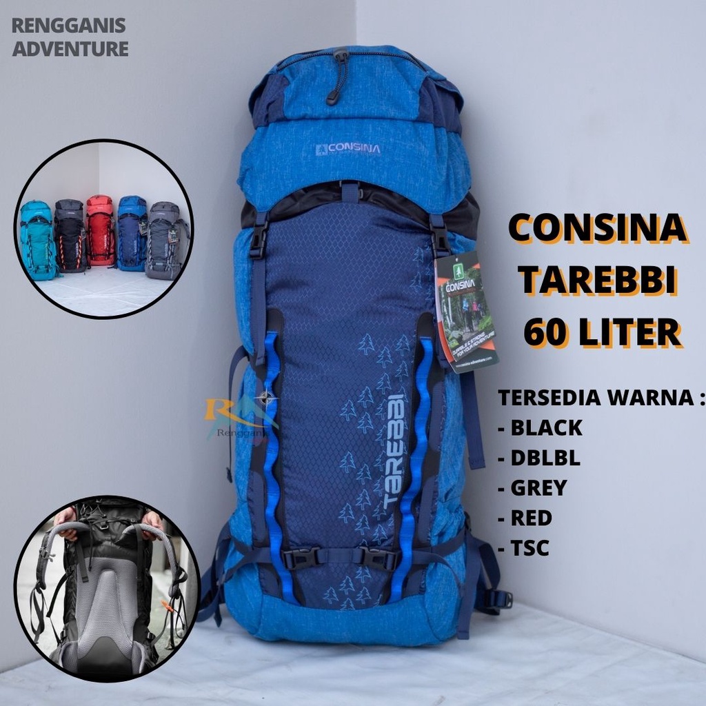 Tas Ransel Hiking CONSINA TAREBBI 60 LITER Tas Carrier Gunung