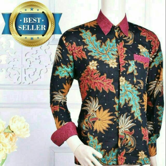 New Kemeja batik Pria Lengan Panjang bastian