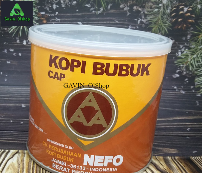 

Kopi AAA Bubuk Hitam Nikmat Coffee Cap Nefo AAA 450 Gram Asli Jambi