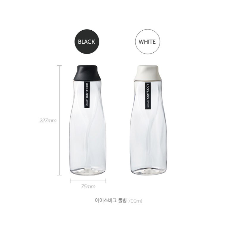 Lock n Lock Iceberg Bottle 560ml 700ml Black White Botol Minum Murah HAP559