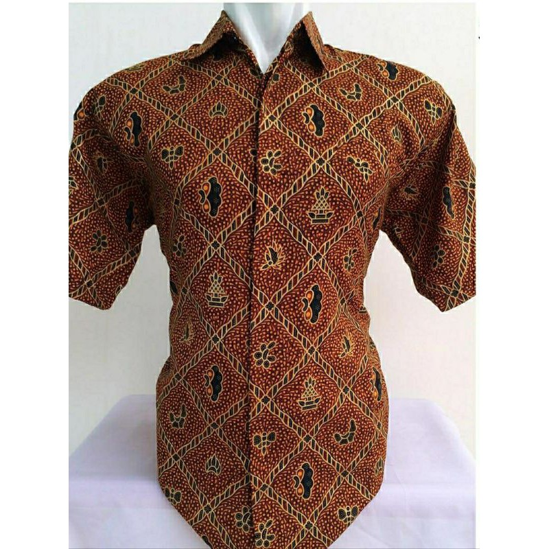 Kemeja Batik Pendek Motif Sidomukti