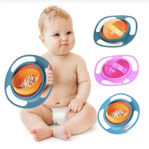 Kids Rotatable Spiling Resistant Bowl