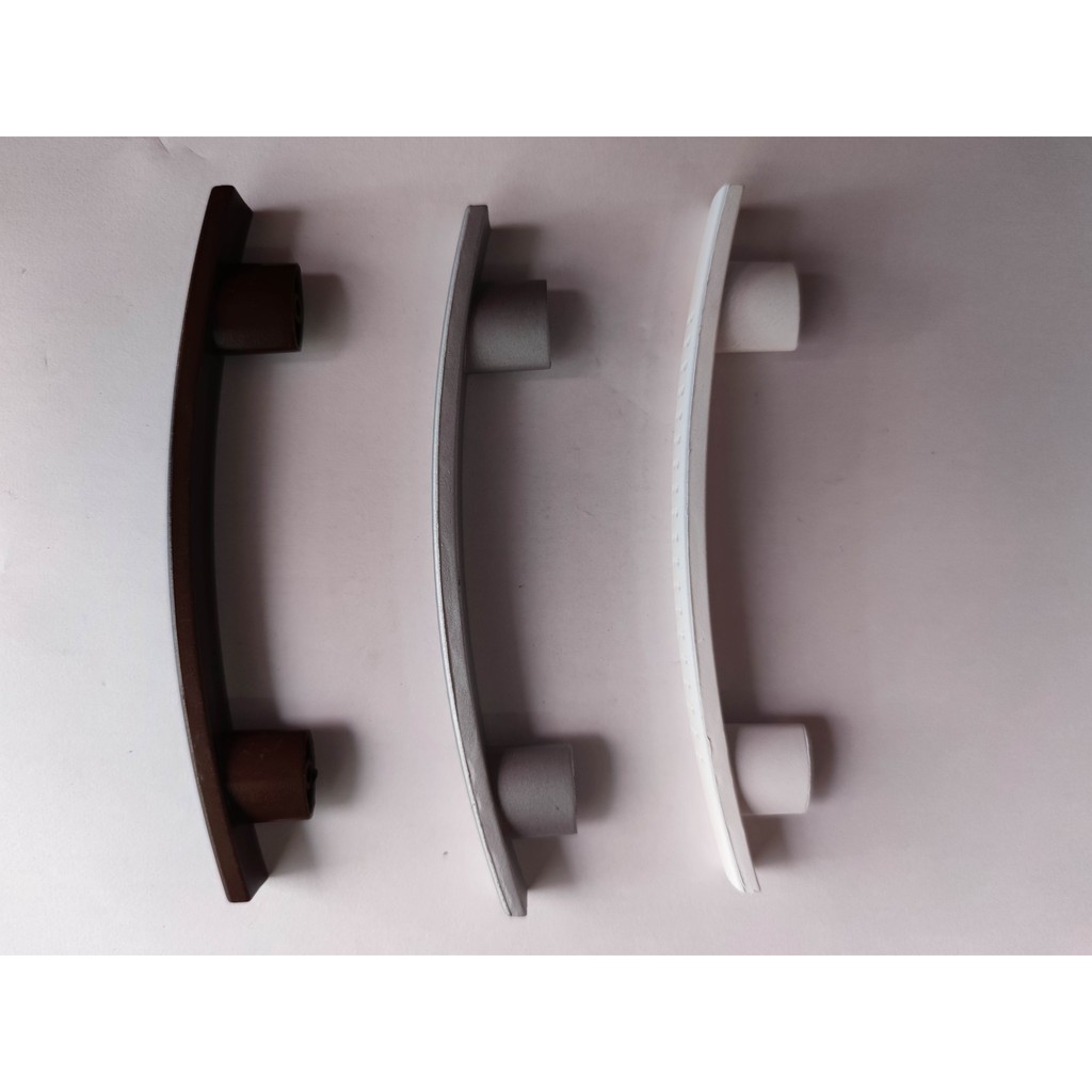 Handle Lemari Tarikan Pintu Lemari Handle Laci Plastik Silver Brown White 10cm