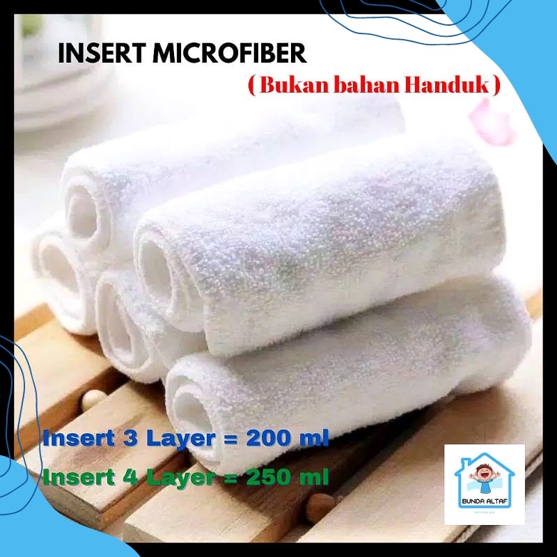 Insert Clodi Microfiber 3 layer dan 4 layer | Penyerap Pipis Popok Kain