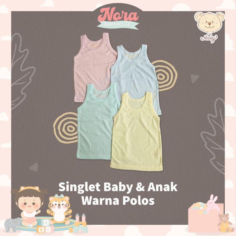 Nary - Singlet BABY Warna Polos (0-12 BULAN)