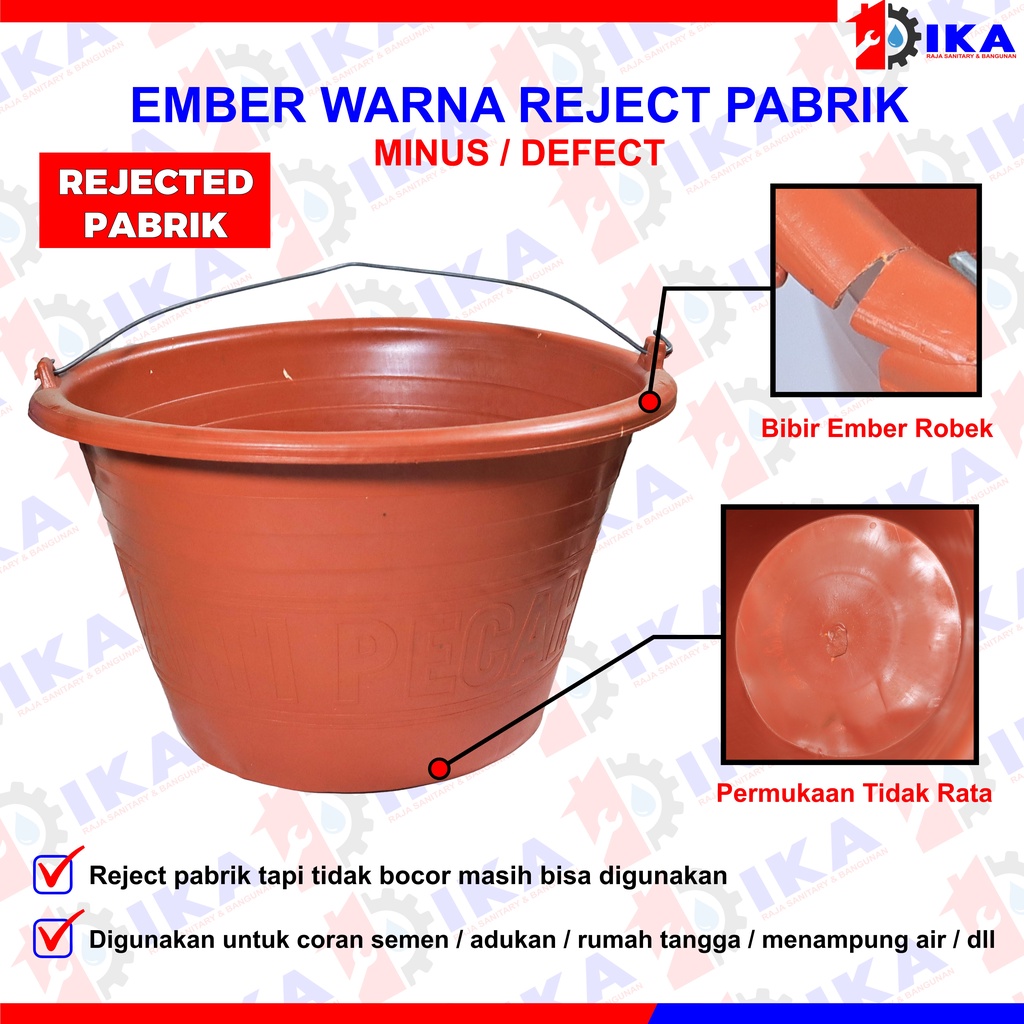 (KHUSUS GOSEND GRAB) TERMURAH ! Ember cor hijau / ember murah / ember cupang (BARANG REJECT PABRIK)