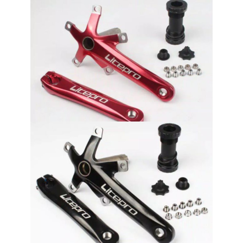 crank litepro bb holotech 2 HITAM & MERAH