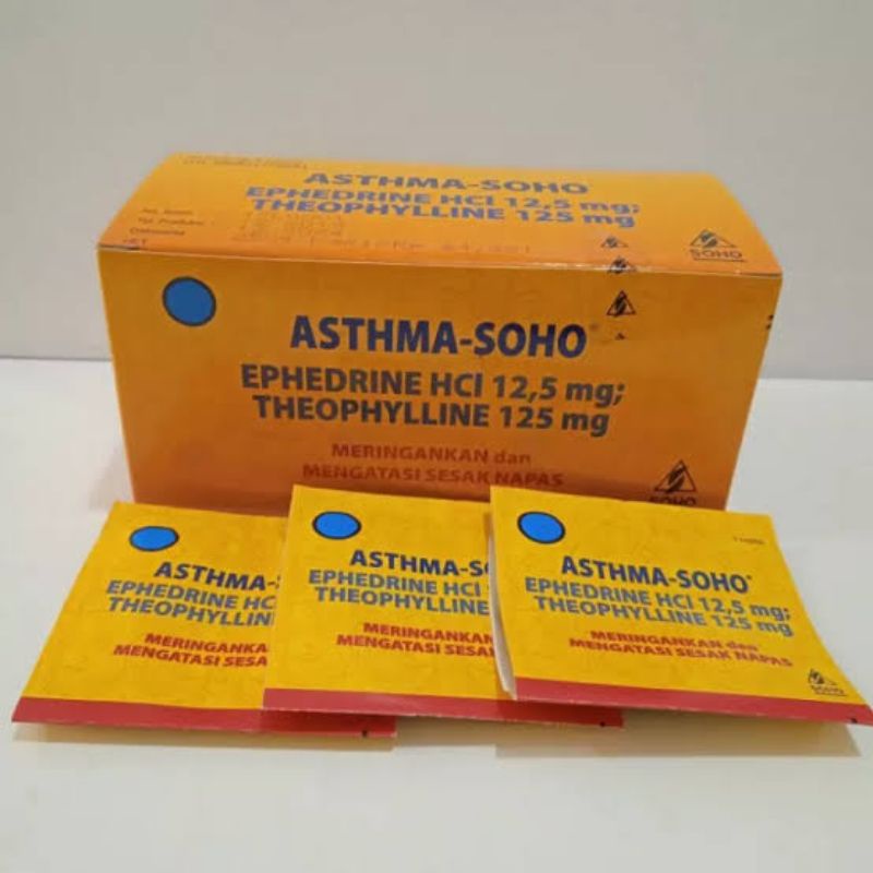 ASTHMA-SOHO/Tablet untuk mengatasi Sesak Nafas 1 strip @4 tablet
