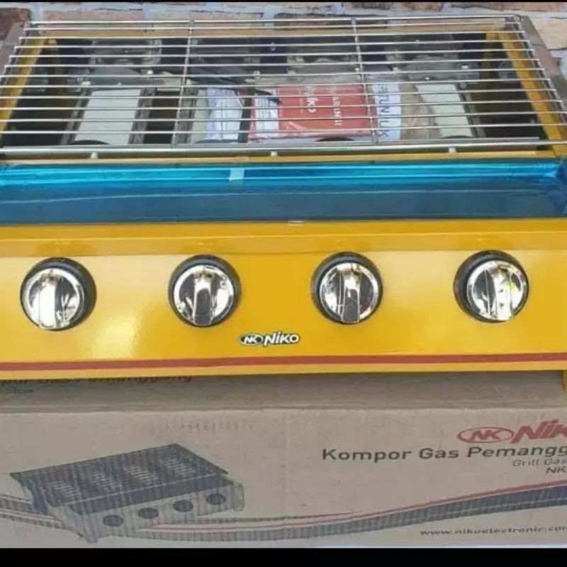 Niko Kompor Pemanggang 4 Tungku / Kompor Grill BBQ &amp; Sosis NK-GR4