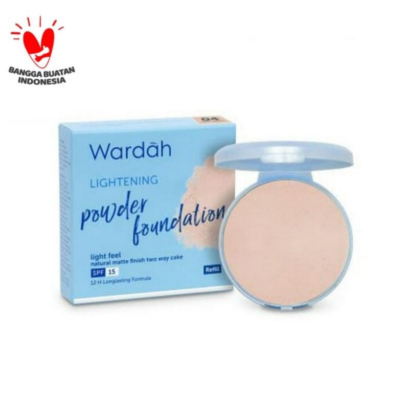 wardah refill lightening powder foundation light feel 04 natural