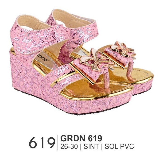 Sandal Wedges Anak Perempuan - Sandal Pesta Anak Perempuan - Sandal Cantik Anak Perempuan