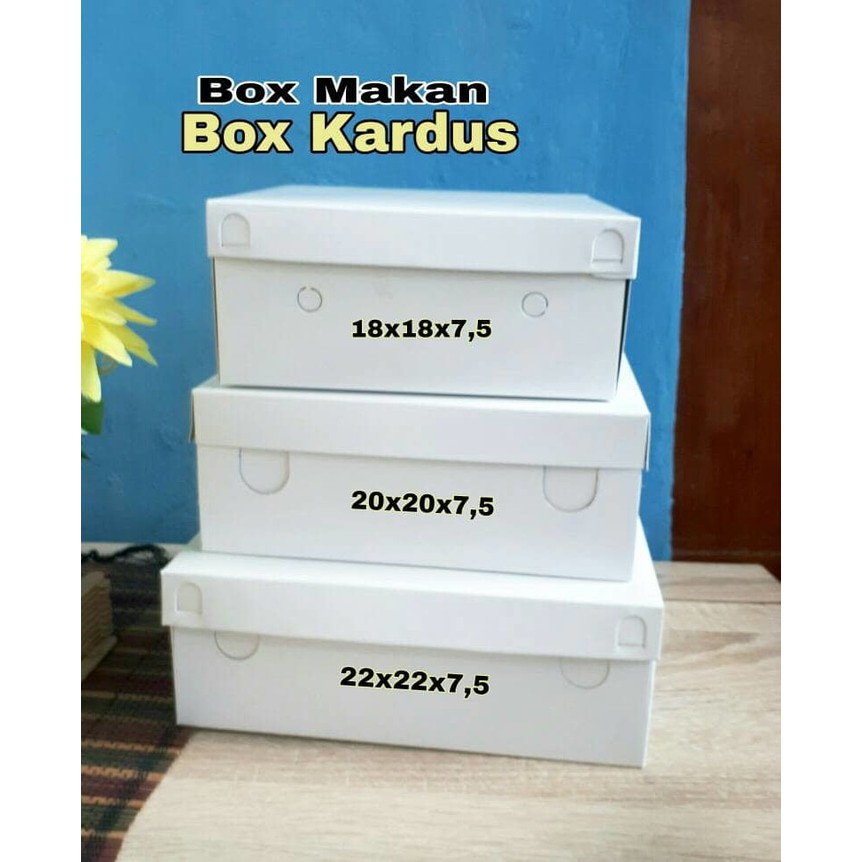 kotak makan box makan box kardus uk.18x18x7,5 Box kenduri isi 50pcs