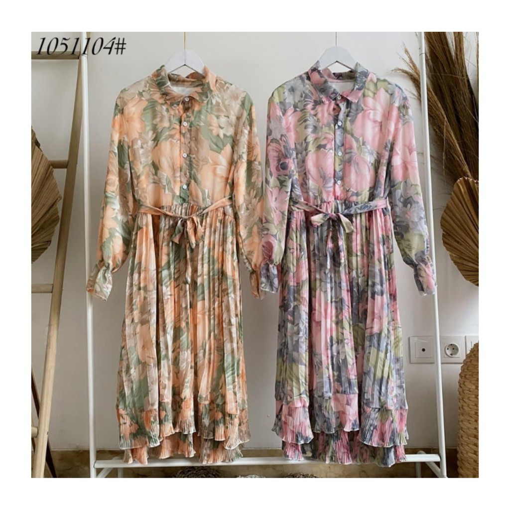 Long Tunik Plisket Ceruty Import