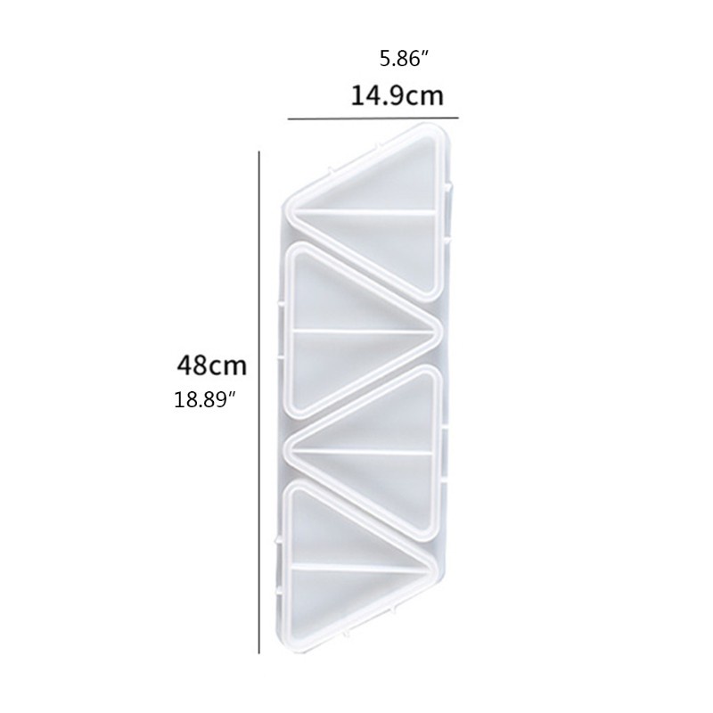 Cetakan Resin Epoksi Bentuk Segitiga Multifungsi Bahan Silikon Untuk Dekorasi Rumah