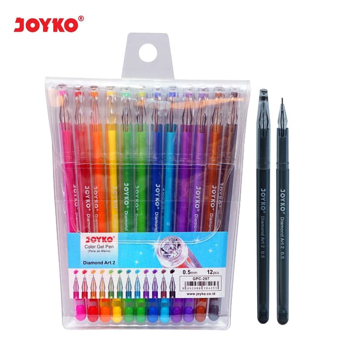 

Color Gel Pen Pena Jel Warna Joyko GPC-297 Diamond Art2 12 Warna 0.5mm / Joyko Original