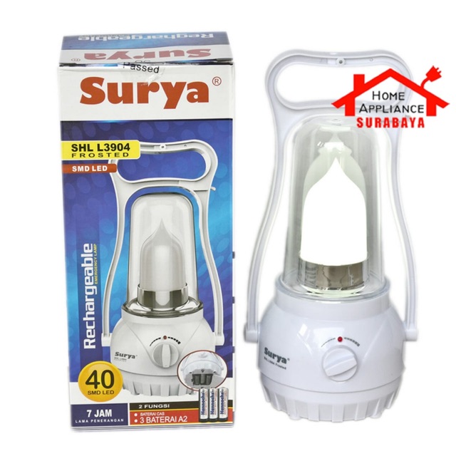 Lampu Darurat Emergency Lamp Surya SHL L 3904 / L-3904 / L3904 Frosted 40 SMD LED