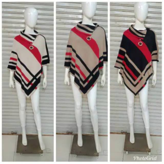 Poncho rajut import