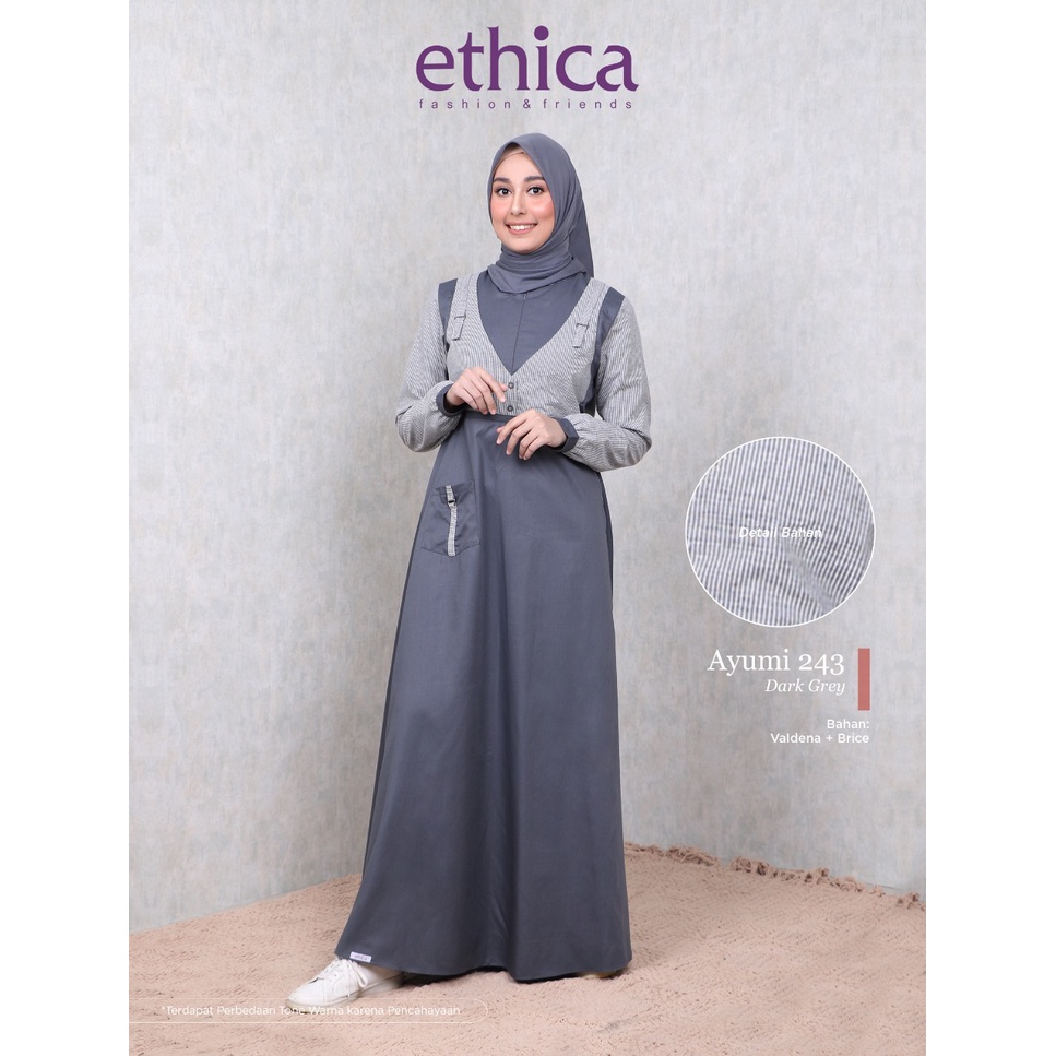 GAMIS TERBARU 2021 ETHICA AYUMI 243 DARK GREY
