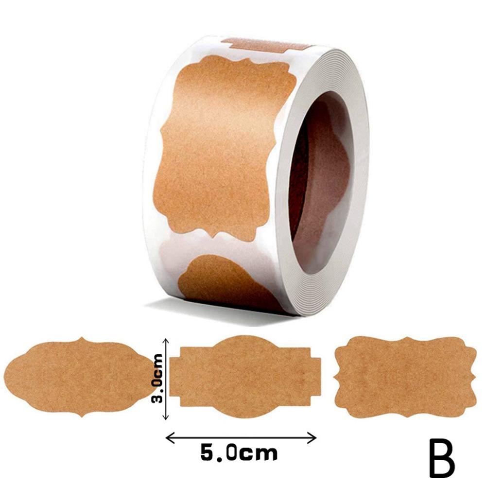 300pcs / Roll Stiker Label Perekat Botol Toples Bumbu Selai Untuk Dekorasi Dapur