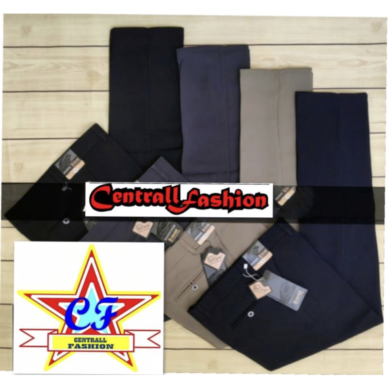 Celana Bahan Pria / Celana Semi Baggy / Celana Formal / Bahan Kain Teflon