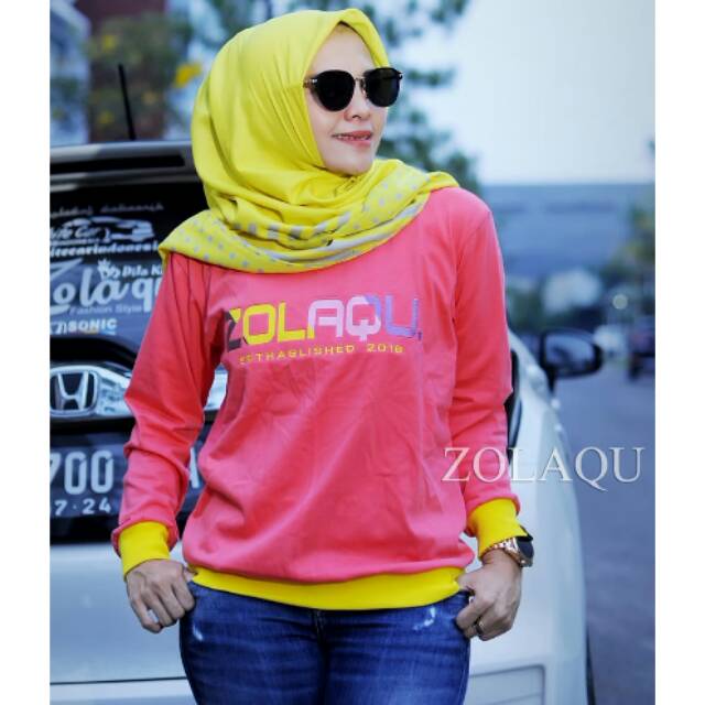 Kaos zolaqu terbaru original pink