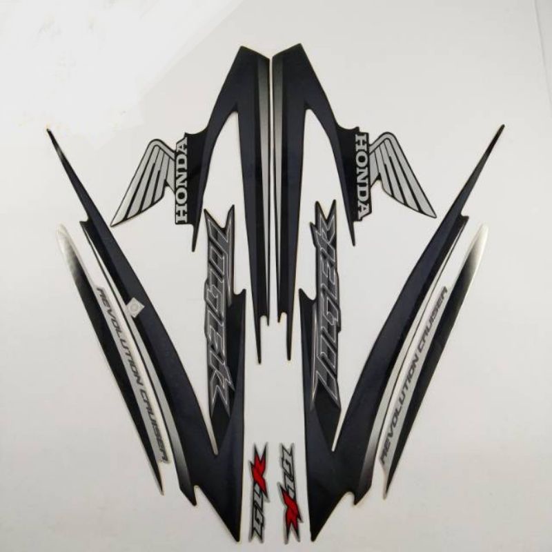 striping lis stiker standar ori Tiger 2009 hitam silver stiker ori Tiger Revo 2009 striping Tiger Re