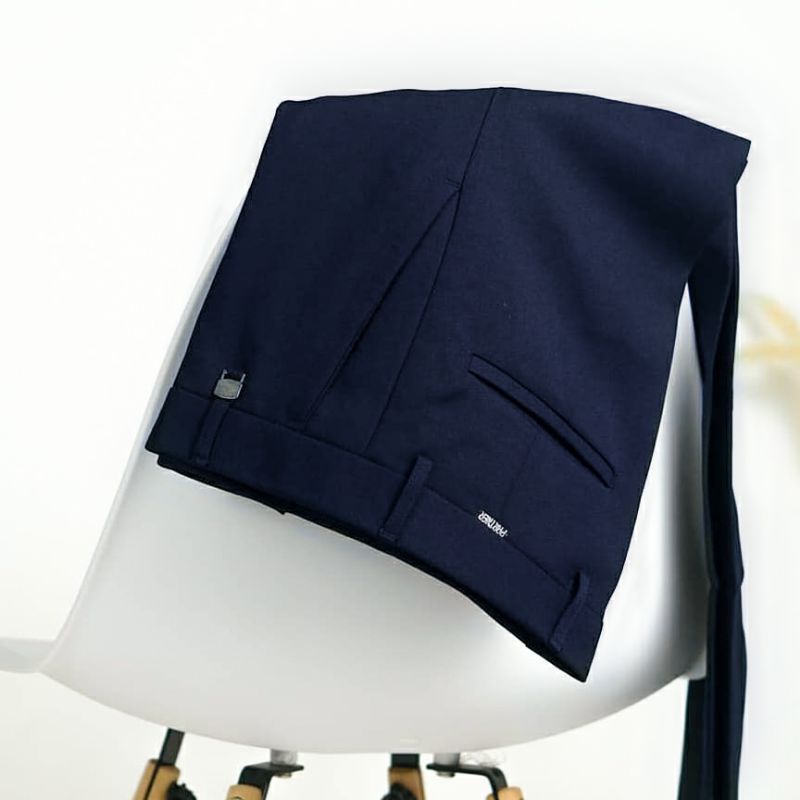 GOODETHICS - Navy | Celana Bahan Formal Pria Slimfit