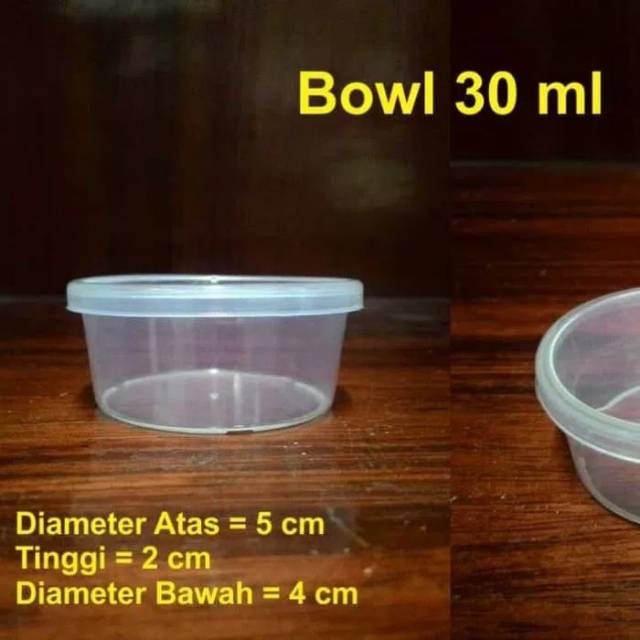 Cup saos sambal plastik 30ml(isi 50set plus tutup)