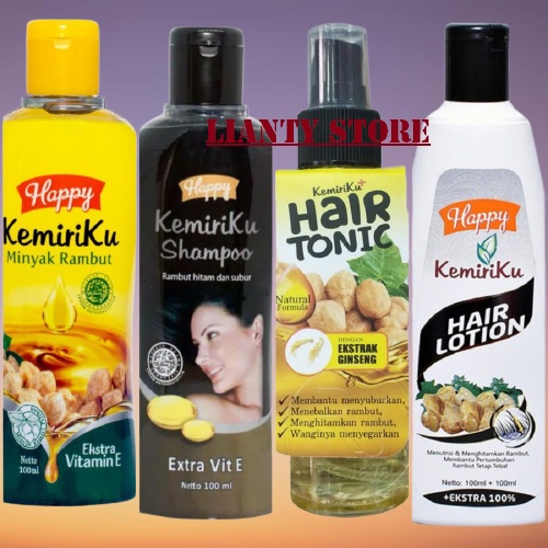 C.O.D*PAKET HAPPY KEMIRIKU 4IN1 (SHAMPO + HAIR TONIC + HAIR LOTION + MINYAK)