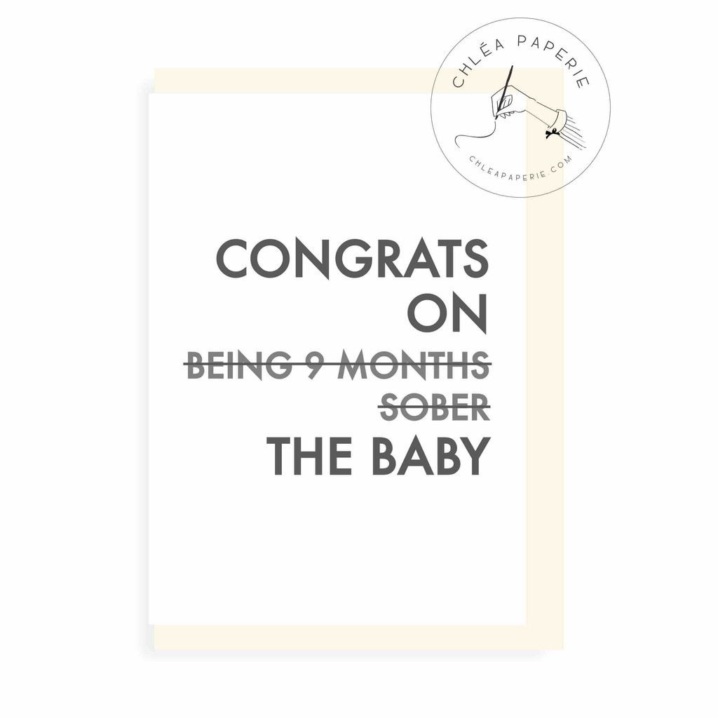 Greeting Card / Baby / Nine Months Sober