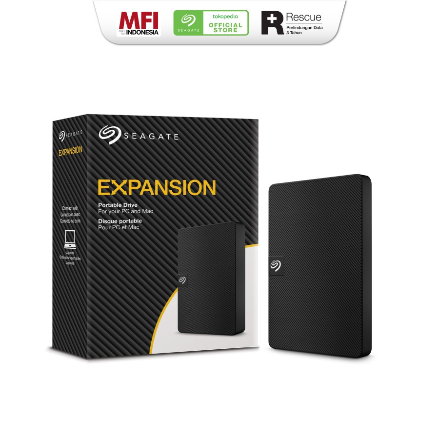 Seagate Expansion Hardisk Eksternal 2TB - Hitam