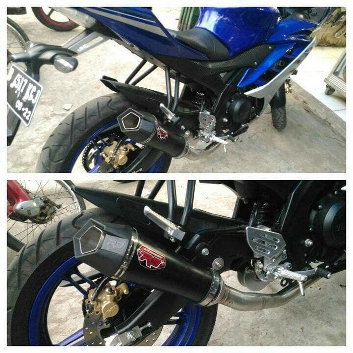 knalpot r9 alpha series yamaha xabre/r15 old free handgrip r9