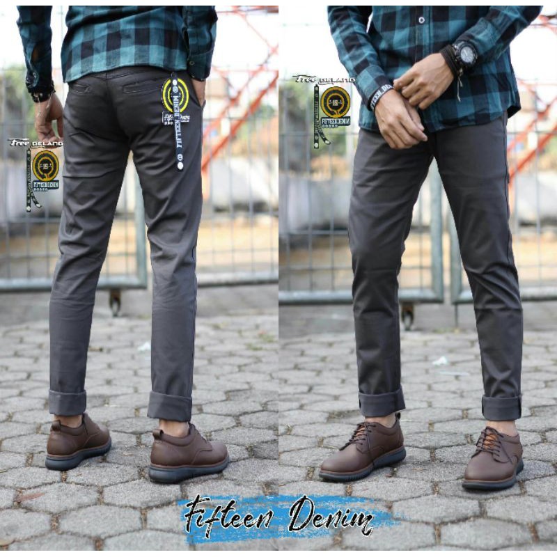 CELANA CHINO FIFTEN DENIM