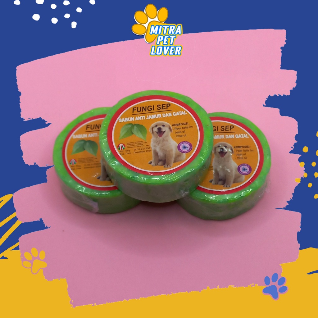 SABUN ANTI JAMUR / GATAL ANJING - FUNGISEP DOG HERBAL SOAP -  ANTI SCABIES DEMODEX KUDIS EKSIM KORENG BAKTERI PARASIT FUNGI SEP DOGGY PUPPY- MURAH GARANSI KUALITAS ASLI ORIGINAL - PET ANIMAL TAMASINDO OBAT &amp; VITAMIN HEWAN BINATANG PELIHARAAN MITRAPETLOVER