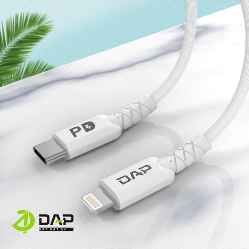 Kabel Data DAP D-CL120 TYPE-C To LIGHTNING Kabel Charger DAP D-CL120 TYPE C Ke IPH Kabel Casan DAP D-CL120 TIPE C Ke LIGHTNING