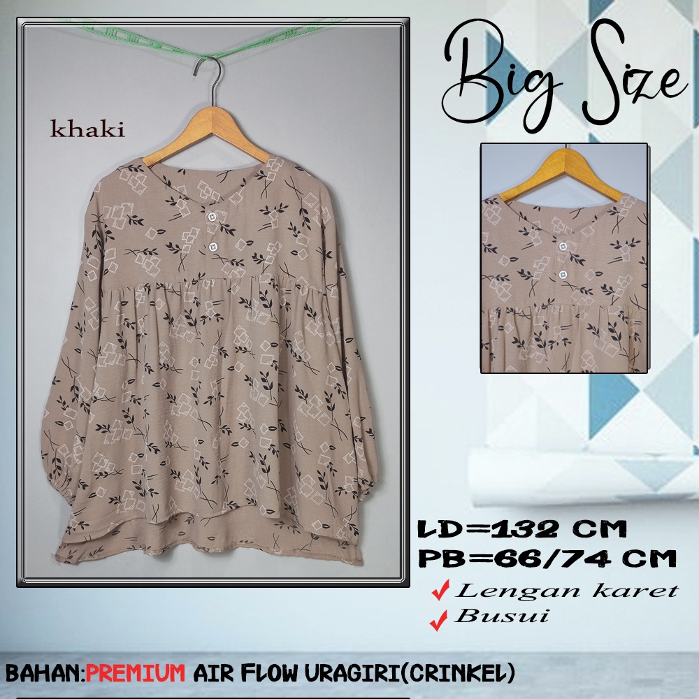 Viral Atasan JUMBO 5L / Blouse JUMBO 6L - Kirana -AIRFLOW URAGIRI PREMIUM - LD 130-1