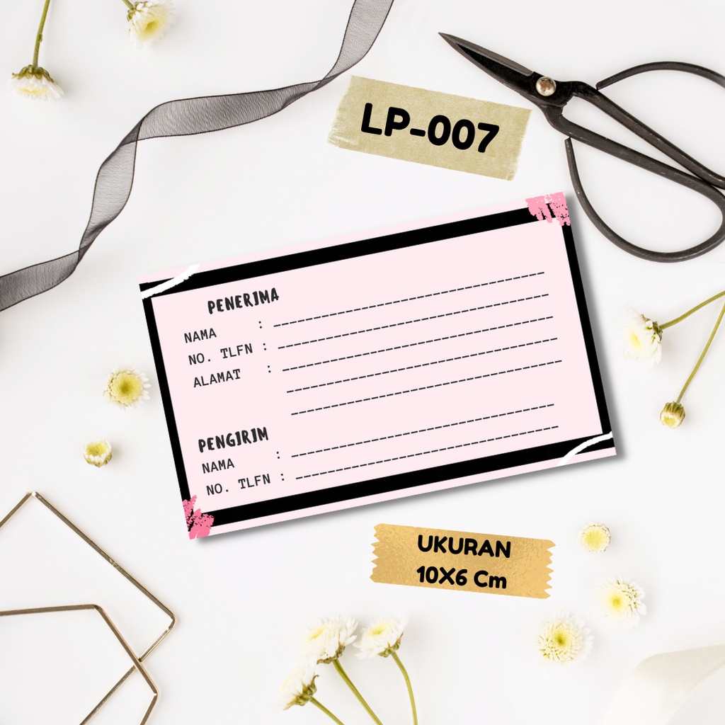 

CETAK LABEL ALAMAT PENGIRIMAN OLSHOP SEDERHANA SIMPEL BEBAS PILIH DESAIN