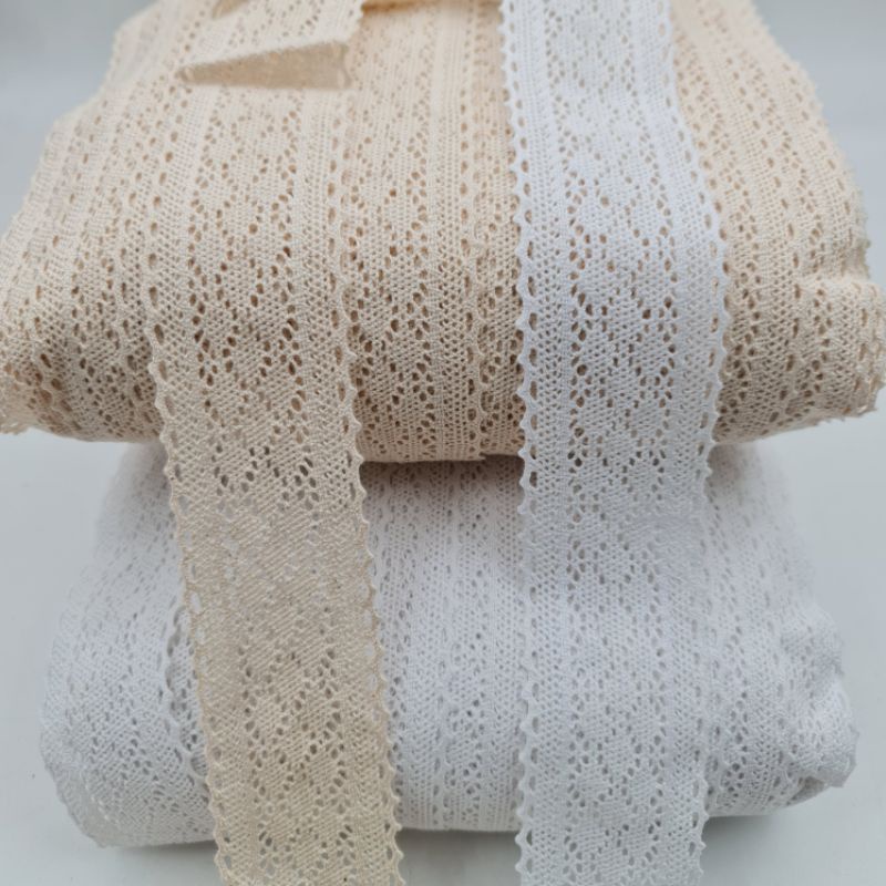 RENDA KAIT TENGAHAN HALUS RENDA KATUN LEBAR 5 CM KODE M142A PER METER KUALITAS HALUS BAGUS GRADE PREMIUM