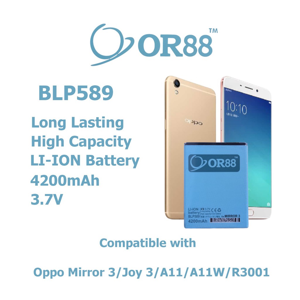 (P) Baterai Double Power Oppo BLP589/Mirror 3