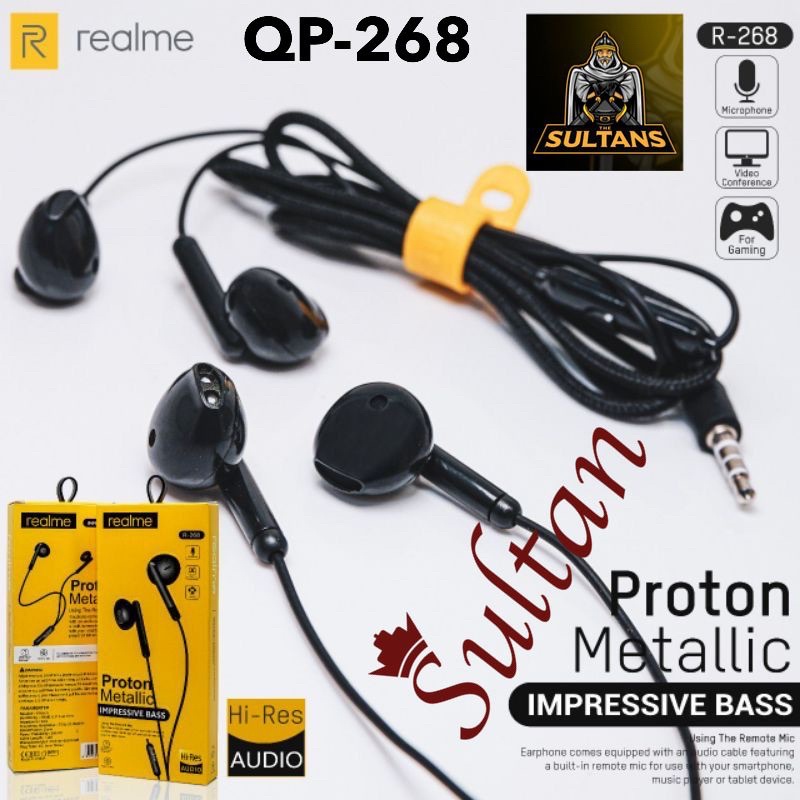 HANDSFREE REALME QP-268 EARPHONE REALME PROMO SEN